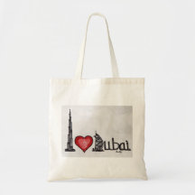 I Liebe Dubai Leinentaschen