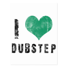 I Liebe Dubstep Postkarte
