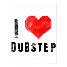 I Liebe Dubstep Postkarte
