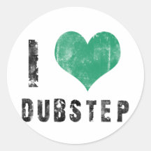 I Liebe Dubstep Runde Sticker