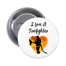 I Liebe ein Feuerwehrmann Anstecknadelbuttons