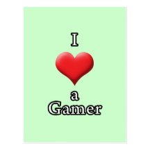 I Liebe ein Gamer Postkarte