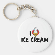 I Liebe-Eiscreme Keychain Schlüsselband