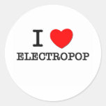 I Liebe Electropop Runder Aufkleber