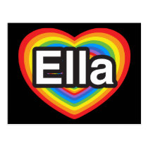 I Liebe Ella. Liebe I Sie Ella. Herz postkarten