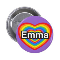 I Liebe Emma. Liebe I Sie Emma. Herz buttons