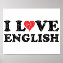 I Liebe-Englisch Plakate