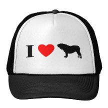 I Liebe-englischer Bulldoggen-Hut Kultmütze