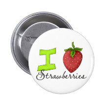 I Liebe-Erdbeeren Anstecknadel