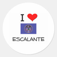 I Liebe Escalante Utah Runder Aufkleber