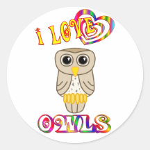 I LIEBE-EULEN STICKERS