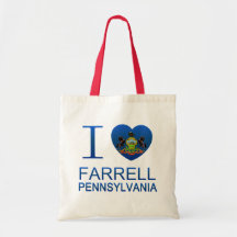 I Liebe Farrell, PA Leinentaschen