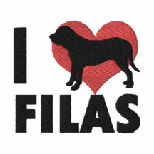 I Liebe-Filas gesticktes T-Shirt