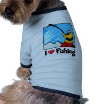 I Liebe-Fischerei Hundekleidung