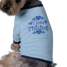 I Liebe-Fischerei Hundeshirt