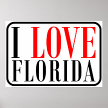 I Liebe-Florida-Entwurf Plakat