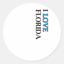 I Liebe-Florida-Entwurf Runde Aufkleber