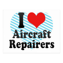 I Liebe-Flugzeug-Reparaturhauer Postkarten