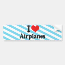 I Liebe-Flugzeuge Autosticker