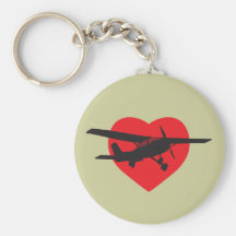 I Liebe-Flugzeuge Schlüsselanhänger