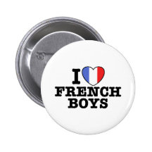 I Liebe-Franzose-Jungen Anstecknadelbutton