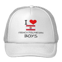 I Liebe-französische polynesische Jungen Retromützen