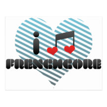 I Liebe Frenchcore Postkarte