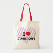 I Liebe Frenchcore Tragetaschen