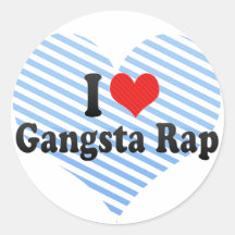 I Liebe Gangsta Rap Aufkleber