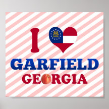 I Liebe Garfield, Georgia Posterdruck