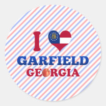 I Liebe Garfield, Georgia Runder Sticker