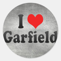 I Liebe Garfield, Vereinigte Staaten Runder Aufkleber