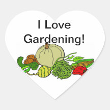 I Liebe-Gartenarbeit! Herzaufkleber