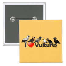 I Liebe-Geier (Eurasien) Anstecknadelbuttons