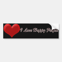 I Liebe-glückliche Leute Auto Sticker