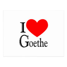 I Liebe Goethe Postkarte