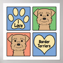 I Liebe-Grenzterrier Poster