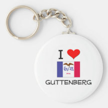 I Liebe GUTTENBERG Iowa Schlüsselbänder