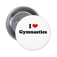 I Liebe-Gymnastik-T-Shirt Anstecknadel