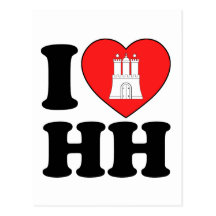 I Liebe Hamburg (HH) Postkarte