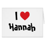 I Liebe Hannah Grußkarte