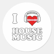 I Liebe-Haus-Musik Aufkleber