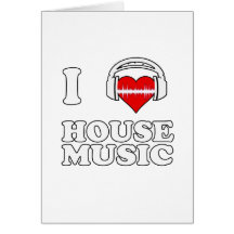 I Liebe-Haus-Musik Grußkarten