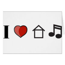 I Liebe-Haus-Musik Grußkarten