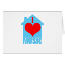 I Liebe-Haus-Musik - Herz-Haus Grußkarten