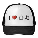I Liebe-Haus-Musik-Hut Retro Cap