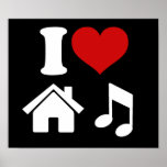 I Liebe-Haus-Musik Poster