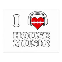 I Liebe-Haus-Musik Postkarten