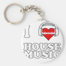 I Liebe-Haus-Musik Schlüsselanhänger