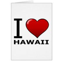 I LIEBE HAWAII GRUßKARTEN